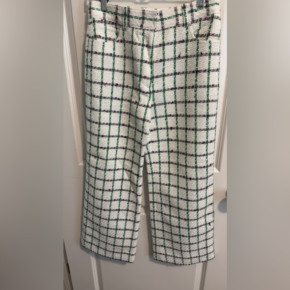 Tory Burch Wide Leg Tweed Trouser Pants Size 2